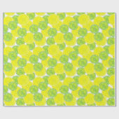 Plakjes van Limoen en citroenvruchten Cadeaupapier (Vlak)