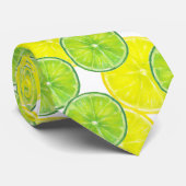 Plakjes van Limoen en citroenvruchten Stropdas (Opgerold)