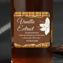 Plakken Aanpassen Homemade Vanilla Extract label