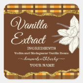 Plakken Aanpassen Homemade Vanilla Extract label (Voorkant)