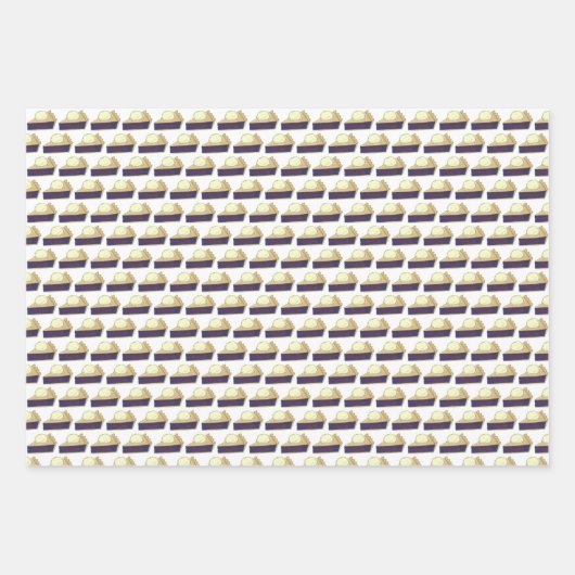 Plakken Apple Blueberry Key Limoen Fruit Pie Piece Inpakpapier Vel (Voorkant)