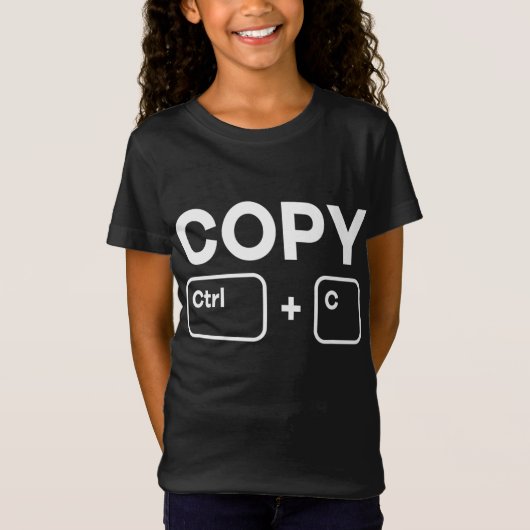 Plakken Ctrl-C CTRL-V Papa mammie Matte kopiëren T-shirt (Voorkant)