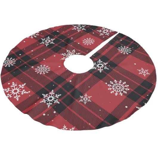 Plakken en sneeuwvlokken kerstboom rok (Gekanteld)