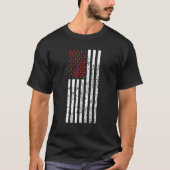 Plakken van clay-out Usa vlag - Retro Shotshell Fl T-shirt (Voorkant)