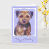 Plakken van randdrager - Originele Dog Art klappen Kaart (Gele Bloem)