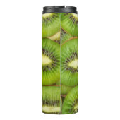 plakken van verse en rijpe kiwi's in rowbruin,c thermosbeker (Achterkant)