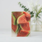 Plakken van watermeloenen briefkaart (Staand voorkant)