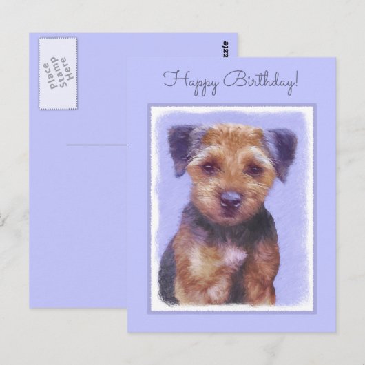 Plakken voor randbedekking - Kute Original Dog Art Briefkaart (Voorkant / Achterkant)