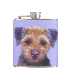 Plakken voor randbedekking - Kute Original Dog Art Heupfles