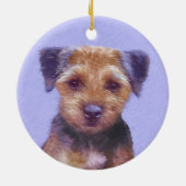 Plakken voor randbedekking - Kute Original Dog Art Keramisch Ornament (Achterkant)