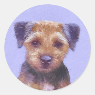 Plakken voor randbedekking - Kute Original Dog Art Ronde Sticker