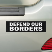 Plakker verdedig onze grenzen bumpersticker (Op auto)