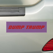 PLAKKER VOOR HET DUMPEN VAN TRUMP BUMPERSTICKER (Op auto)