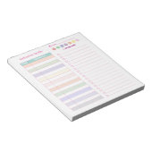 Plakkleurentoetsenbord Dagelijks schema Notitieblok (Schuin)