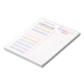 Plakkleurentoetsenbord Dagelijks schema Notitieblok (Linkerzijde)