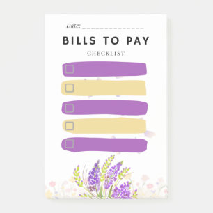 Plaknotitie REKENINGEN OM TE BETALEN Aankruisvak P Post-it® Notes