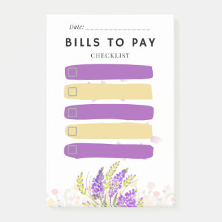 Plaknotitie REKENINGEN OM TE BETALEN Aankruisvak P Post-it® Notes