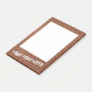 Plaknotities met bakstenen muur en aangepaste teks post-it® notes
