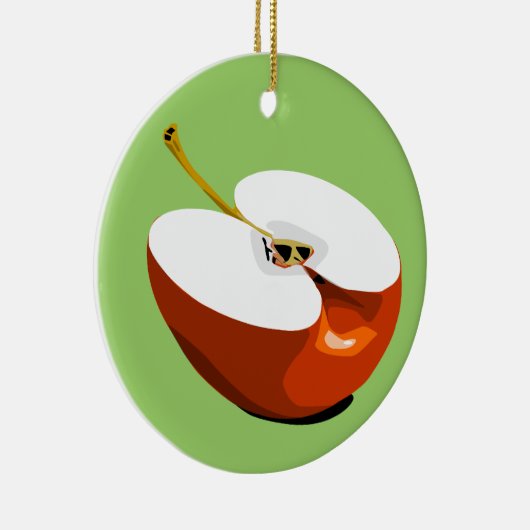 Plakversiering voor appel keramisch ornament (Rechts)