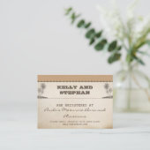  Plams Wedding Registratie Tickets Informatiekaartje (Staand voorkant)