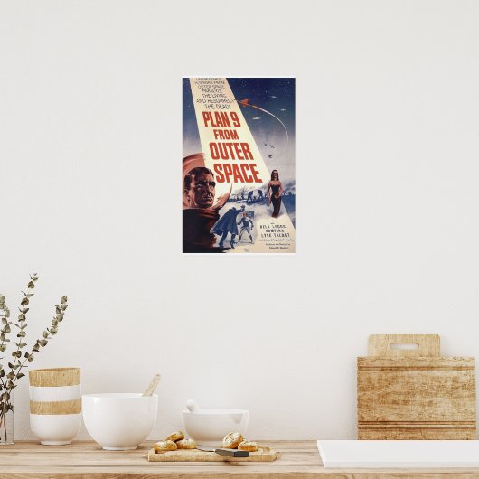 Plan 9 van Buitenruimte Poster (Keuken)