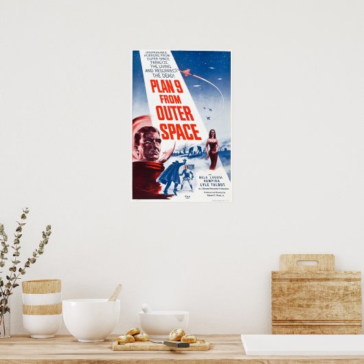 Plan 9 van de film Outer Space Poster (Keuken)