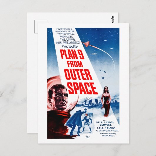 Plan 9 van de ruimte (1957) briefkaart (Voorkant / Achterkant)