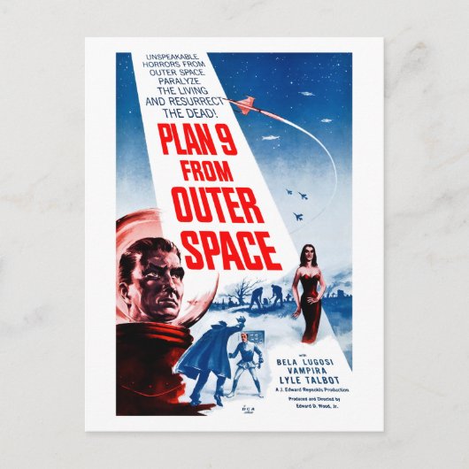 Plan 9 van de ruimte (1957) briefkaart (Voorkant)