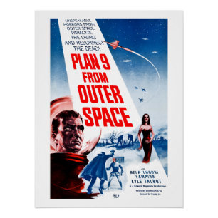 Plan 9 van de ruimte (1957) perfect poster