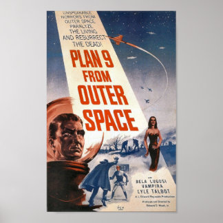 Plan 9 van het Poster van de Buitenruimte