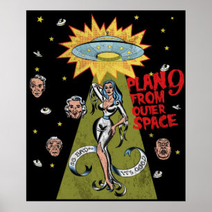 Plan 9 van T-shirt voor de ruimte Poster