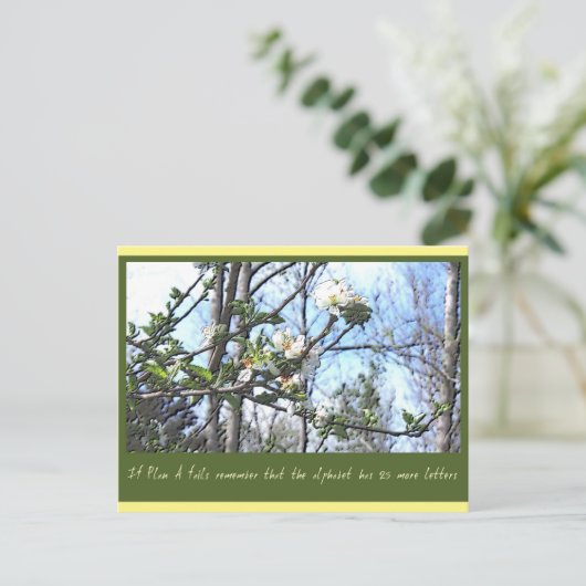 Plan A Briefkaart (Staand voorkant)