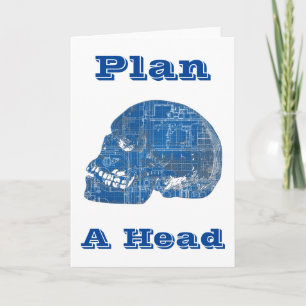 Plan A Hoofd Humoristische Blauwdruk Kaart