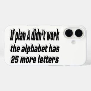 Plan A Motivatie Citaten iPhone 16 Hoesje