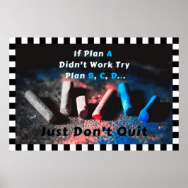 "Plan A" Positief Poster voor wandkunst