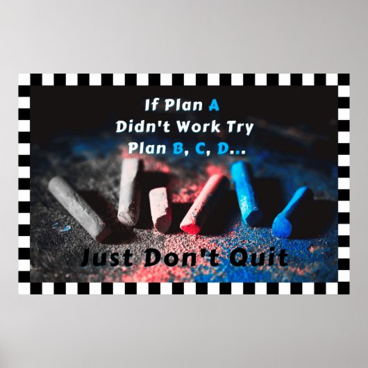 "Plan A" Positief Poster voor wandkunst (Voorkant)