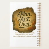 PLAN. ACT. OWN.” Een Spirit-Wired™  Planner (Achterkant)