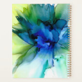 "Plan Alle Dingen" Abstracte Bloemen in Blauw Planner (Achterkant)