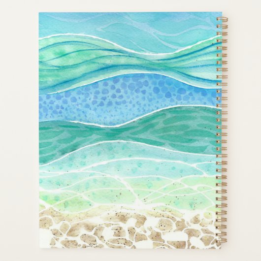 "Plan alle dingen" Beach Vibes Waterverf Planner (Achterkant)