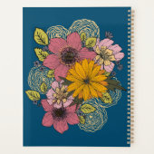 Plan alle dingen citeren met felle bloemen planner (Achterkant)