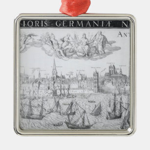 Plan Antwerpen 1549 Metalen Ornament