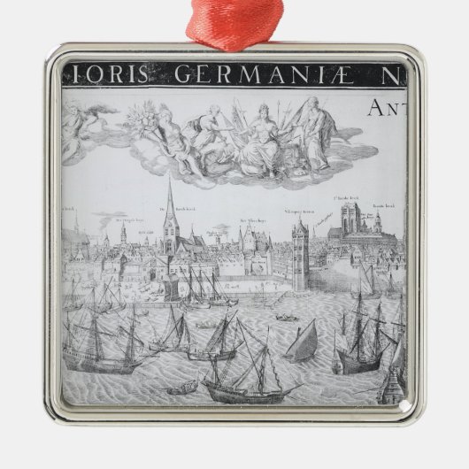 Plan Antwerpen 1549 Metalen Ornament (Voorkant)