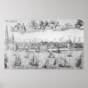 Plan Antwerpen 1549 Poster