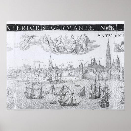 Plan Antwerpen 1549 Poster (Voorkant)