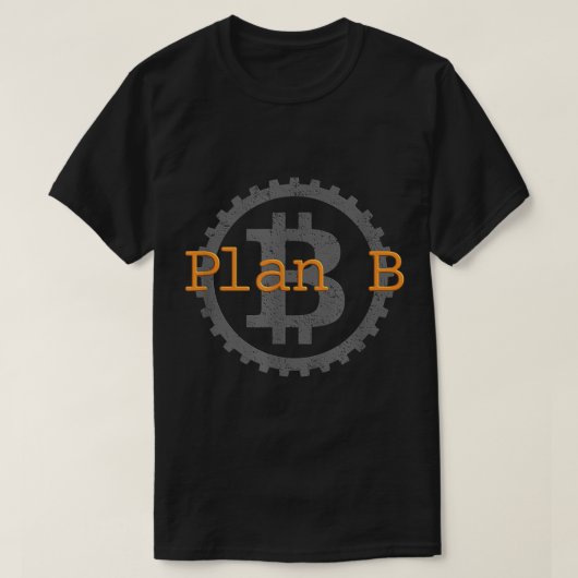Plan B Bitcoin Gear Design T-shirt (Design voorkant)
