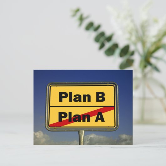 Plan B Briefkaart (Staand voorkant)