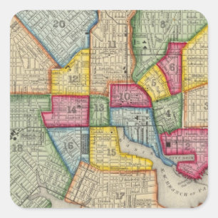 Plan Baltimore Vierkante Sticker