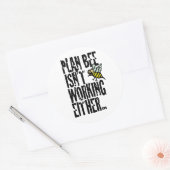 Plan Bee werkt ook niet Ronde Sticker (Envelop)
