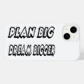 Plan Big Dream Grotere Motivatie offerte Case-Mate iPhone Case (Achterkant (horizontaal))