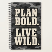 Plan Bold Live Wild Houtskool Camouflage Planner (Voorkant)